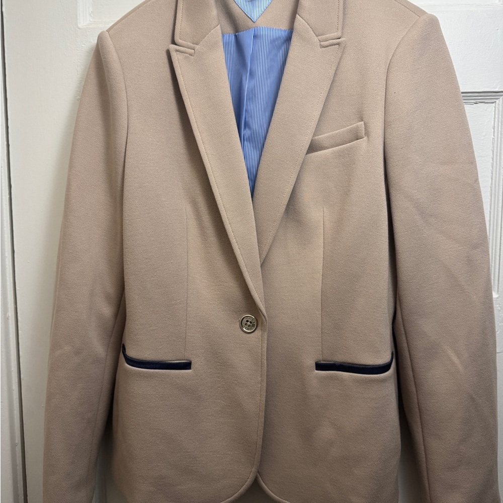 Tommy Hilfiger Tweed Blazer with Dark Blue Trim NWOT